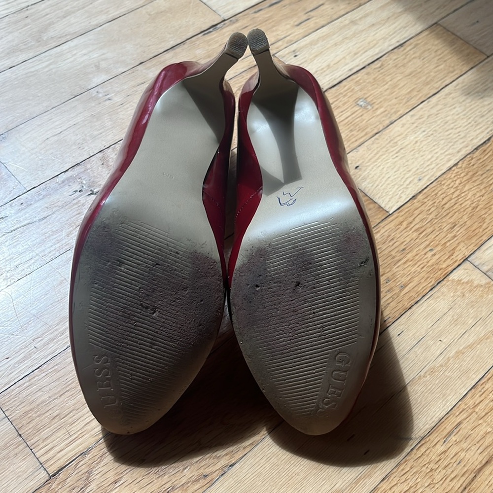 Lightly Worn Guess Ruby Red Heels - image 4